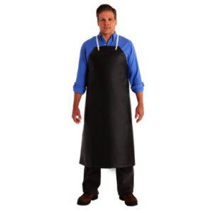 Ansell 35" X 45" Black CPP 18 oz Hycar Heavy Weight Chemical Protection Apron