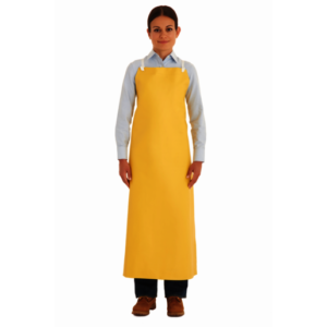 Ansell 35" X 48" Yellow CPP 6 mil Urethane Light Weight Chemical Protection Apron With Durable Nylon Backing