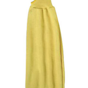 Ansell Yellow 22" Light Weight Kevlar Cut Resistant Assembler Interlock Sleeve With Thumb Hole And Knit Cuff
