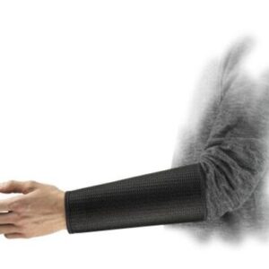 Ansell Black 8" CPP 2-Ply Cane Mesh Cut Resistant Sleeve With Velcro Closure