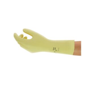 Ansell Size 7 Natural Canners And Handlers Unlined Lined 20 mil Rubber And Latex Chemical Resistant Gloves