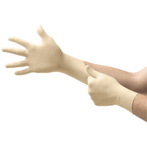 ANSELL NATURAL MICROFLEX COMFORTGRIP 5.1 MIL NATURAL RUBBER LATEX DISPOSABLE GLOVES