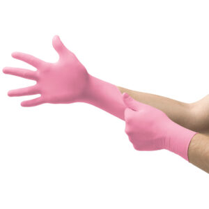 ANSELL PINK MICROFLEX COLORTOUCH 5.9 MIL NATURAL RUBBER LATEX DISPOSABLE GLOVES