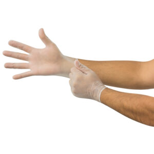 ANSELL CLEAR MICROFLEX DERMA FREE 4.3 MIL NATURAL RUBBER LATEX DISPOSABLE GLOVES