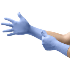 ANSELL BLUE MICROFLEX FREEFORM EC 6 MIL NATURAL RUBBER LATEX DISPOSABLE GLOVES