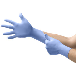ANSELL BLUE MICROFLEX FREEFORM SE 3.9 MIL NATURAL RUBBER LATEX DISPOSABLE GLOVES