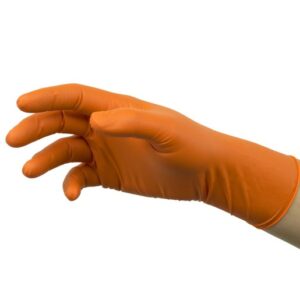 ANSELL ORANGE MICROFLEX BLAZE N48 5 MIL NITRILE DISPOSABLE GLOVES