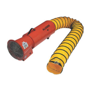Allegro 36" X 13 58" X 15" 1275 cfm 13 hp 120 VAC 3 A Motor Cold Rolled Steel Electric Axial Blower With Canister And 8" X 25' Statically Conductive Duct
