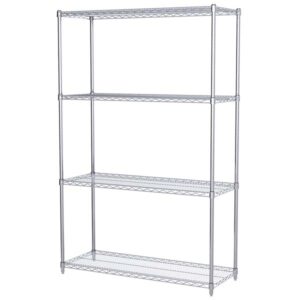 Akro-Mils Wire Shelf Starter Unit, 74" Shelf Post, 18" x 48" Wire Shelf, 1/Each