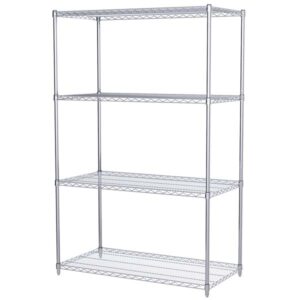Akro-Mils Wire Shelf Starter Unit, 74" Shelf Post, 24" x 48" Wire Shelf