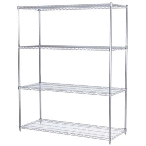 Akro-Mils Wire Shelf Starter Unit, 74" Shelf Post, 24" x 60" Wire Shelf, 1/Each