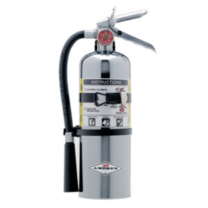 Amerex 5 lb ABC Chrome Fire Extinguisher w/ Vehicle/Marine Bracket
