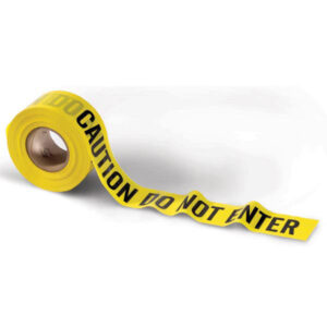 Presco Barricade Tape, 2.5 mil, "Caution Do Not Enter", Yellow, 8/Case