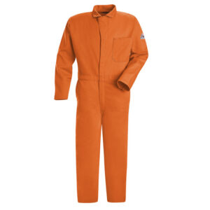 BULWARK REGULAR ORANGE COTTON FLAME RESISTANT COVERALL WITH ZIPPER CLOSURE