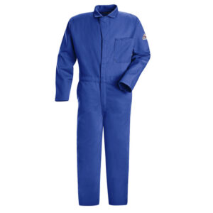 BULWARK REGULAR ROYAL BLUE COTTON FLAME RESISTANT COVERALL WITH ZIPPER CLOSURE