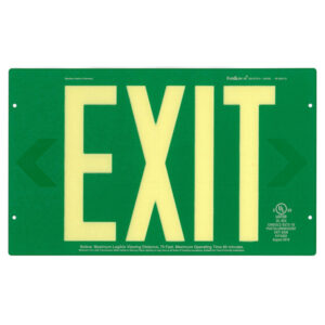 EverGlow Photoluminescent Exit Sign