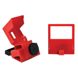 Brady Clamp-On Breaker Lockouts, 480/600 VAC, 3 1/4"H x 1 5/8"W x 2 3/16"D, Red, 1/Each