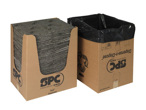 Brady 15" X 19" MRO Plus Gray Polypropylene Heavy Weight Sorbent Pad