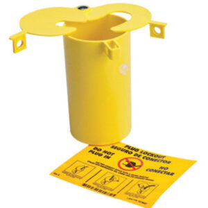 Brady Yellow Thermoplastic Elastomer Prinzing Lockout "PLUG LOCKOUT DO NOT PLUG IN"