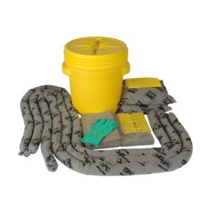 Brady 20 gal Drum AllWik Yellow Polypropylene Spill Kit