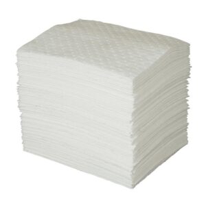 Brady 15" X 19" SPC White Polypropylene Heavy Weight Sorbent Pad