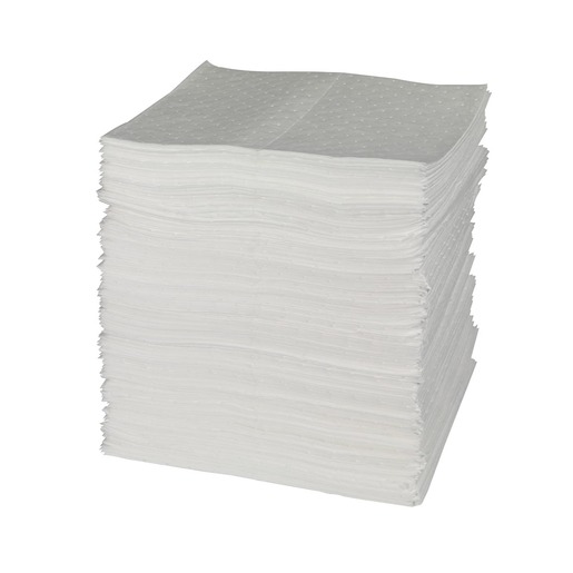 Brady 15" X 19" SPC White Polypropylene Light Weight Sorbent Pad