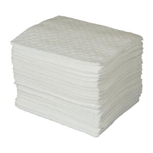 Brady 15" X 19" SPC White Polypropylene Medium Weight Sorbent Pad