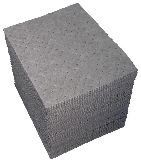 Brady 15" X 19" Xtra Tough Gray Polypropylene Light Weight Sorbent Pad