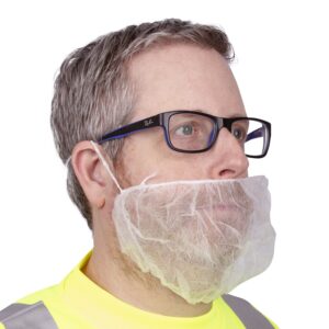 WHITE POLYPROPYLENE BEARD COVER