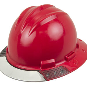 Bullard AboveView HDPE Full Brim Hard Hat With Flex-Gear 4 Point Ratchet Suspension, See-Through Visor And Vinyl Brow Pad