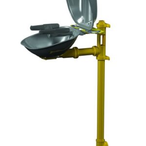 Bradley Halo Pedestal Mounted EyeFace Wash Station Stainless Steel Bowl And Dust Cover