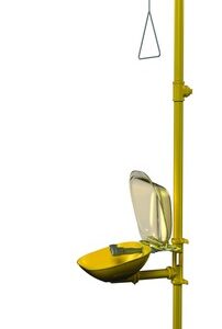 Bradley SpinTec Eye Wash Station And Shower Plastic Shower Head, Bowl And Dust Cover