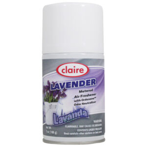 Claire Herbal Fragrant Metered Air Freshener, 7 oz Aerosol, Lavender, 12/Case
