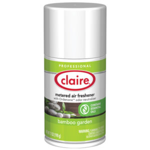 Claire Herbal Fragrant Metered Air Freshener, 7 oz Aerosol, Bamboo Garden, 12/Case