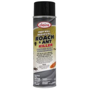 Claire Fast Kill Residual Roach & Ant Killer, 15 oz Aerosol, 12/Case