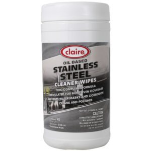 Claire Stainless Steel Wipes, 9 1/2" 12", 6 Tubs/40 Each