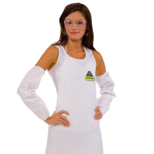 DEFENDER WHITE MICROPOROUS SLEEVES, ELASTIC AT BOTH ENDS, 18" LENGTH