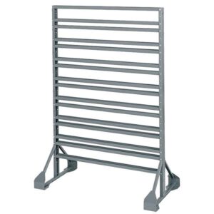 Akro-Mils Rail Hanging System Rack, 2-Sided, 36"L x 53"H x 20"W, Gray, 1/Each