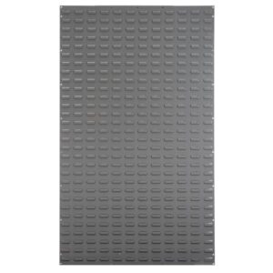 Akro-Mils Louvered Panel, 36"L x 61"H x 5/16"W, Gray, 1/Each