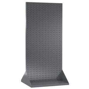 Akro-Mils Heavy-Duty Double-Sided Louvered Floor Rack, 66 3/8" x 18", Gray, 1/Each