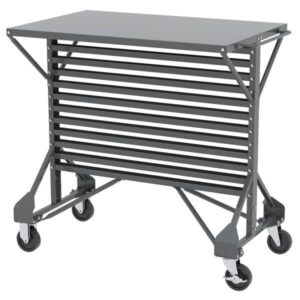 Akro-Mils Mobile Bin Cart, 38 1/2"L x 36 1/2"H x 24"W, Gray, 1/Each