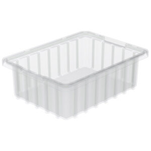 Akro-Mils Akro-Grid Dividable Grid Container, 10 7/8"L x 3 1/2"H x 8 1/4"W, Clear, 1/Each