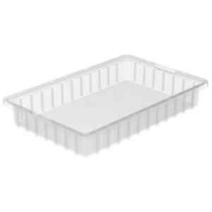 Akro-Mils Akro-Grid Dividable Grid Container, 16 1/2"L x 2 1/2"H x 10 7/8"W, Clear, 1/Each
