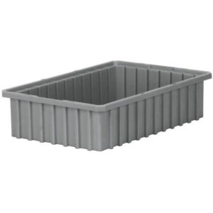 Akro-Mils Akro-Grid Dividable Grid Container, 16 1/2"L x 4"H x 10 7/8"W, Gray, 1/Each