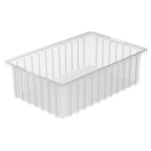 Akro-Mils Akro-Grid Dividable Grid Container, 16 1/2"L x 5"H x 10 7/8"W, Clear, 1/Each