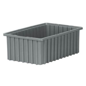 Akro-Mils Akro-Grid Dividable Grid Container, 16 1/2"L x 6"H x 10 7/8"W, Gray, 1/Each