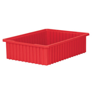 Akro-Mils Akro-Grid Dividable Grid Container, 22 3/8"L x 6"H x 17 3/8"W, Red, 1/Each