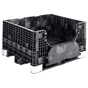 Buckhorn Heavy-Duty Box, 48"L x 40"W x 25"H, Black, 1/Each
