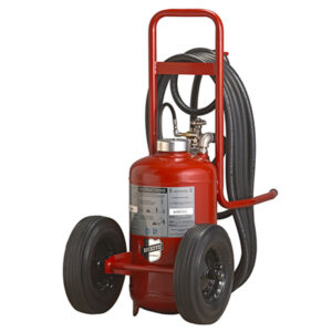Buckeye 125 lb Purple K Cartridge Operated Wheeled Fire Extinguisher w/ Semi-Pneumatic Rubber Wheels, 50"H x 24"W x 42"D, 320B:C, 1/Each