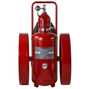 Buckeye 300 lb Purple K Regulated Pressure Wheeled Fire Extinguisher w/ Steel Wheels, 58"H x 36"W x 48"D, 320B:C, 1/Each